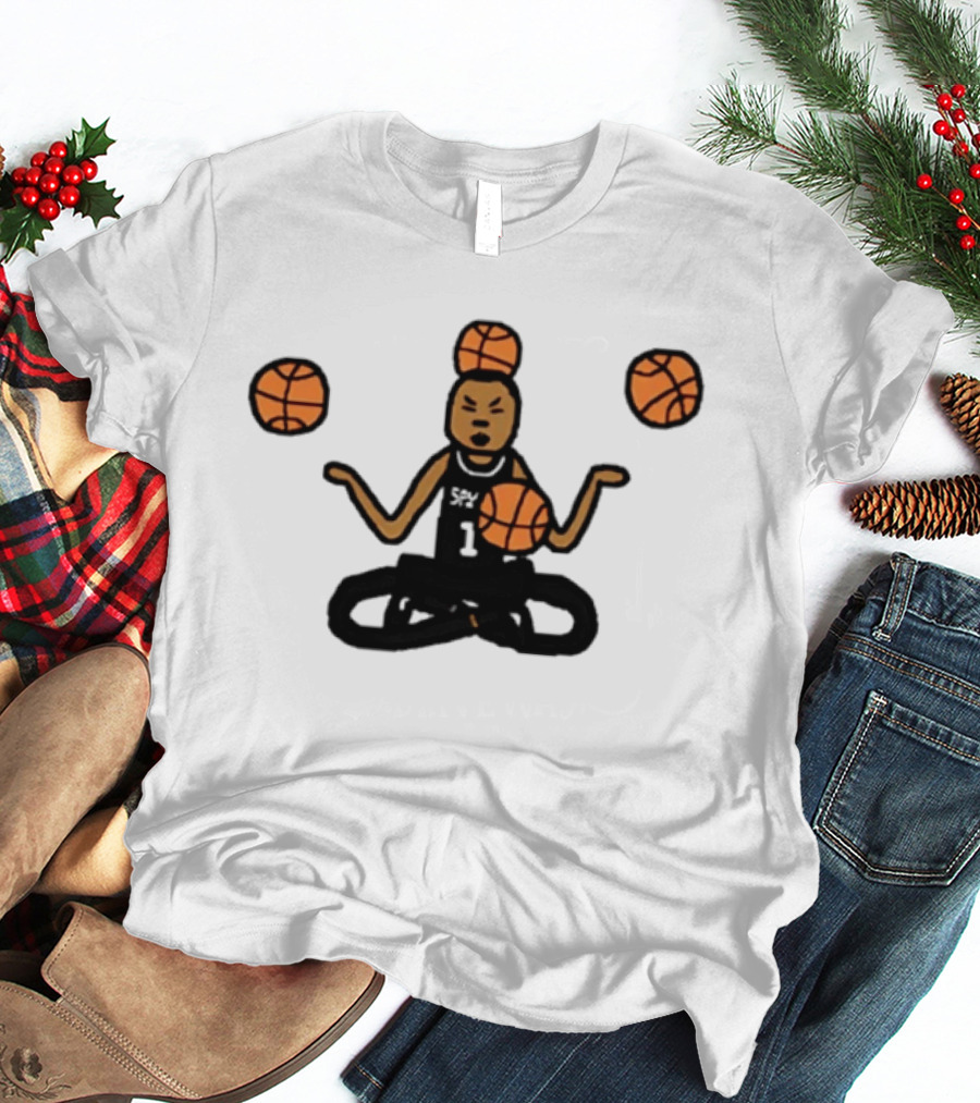 Monk Wemby Victor Wembanyama Juggling Basketballs San Antonio Spurs T-Shirt