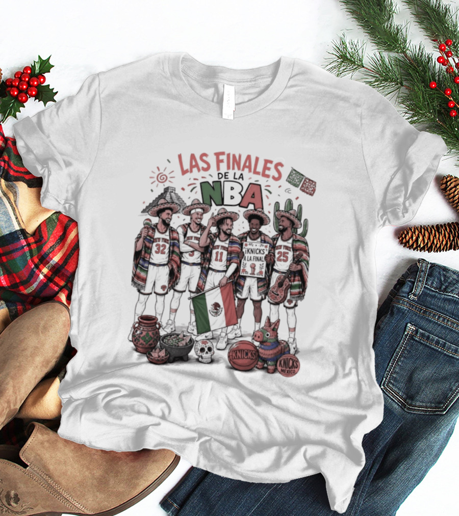 Las Finales De La NBA New York Knicks Mexico Heritage Celebration T-Shirt