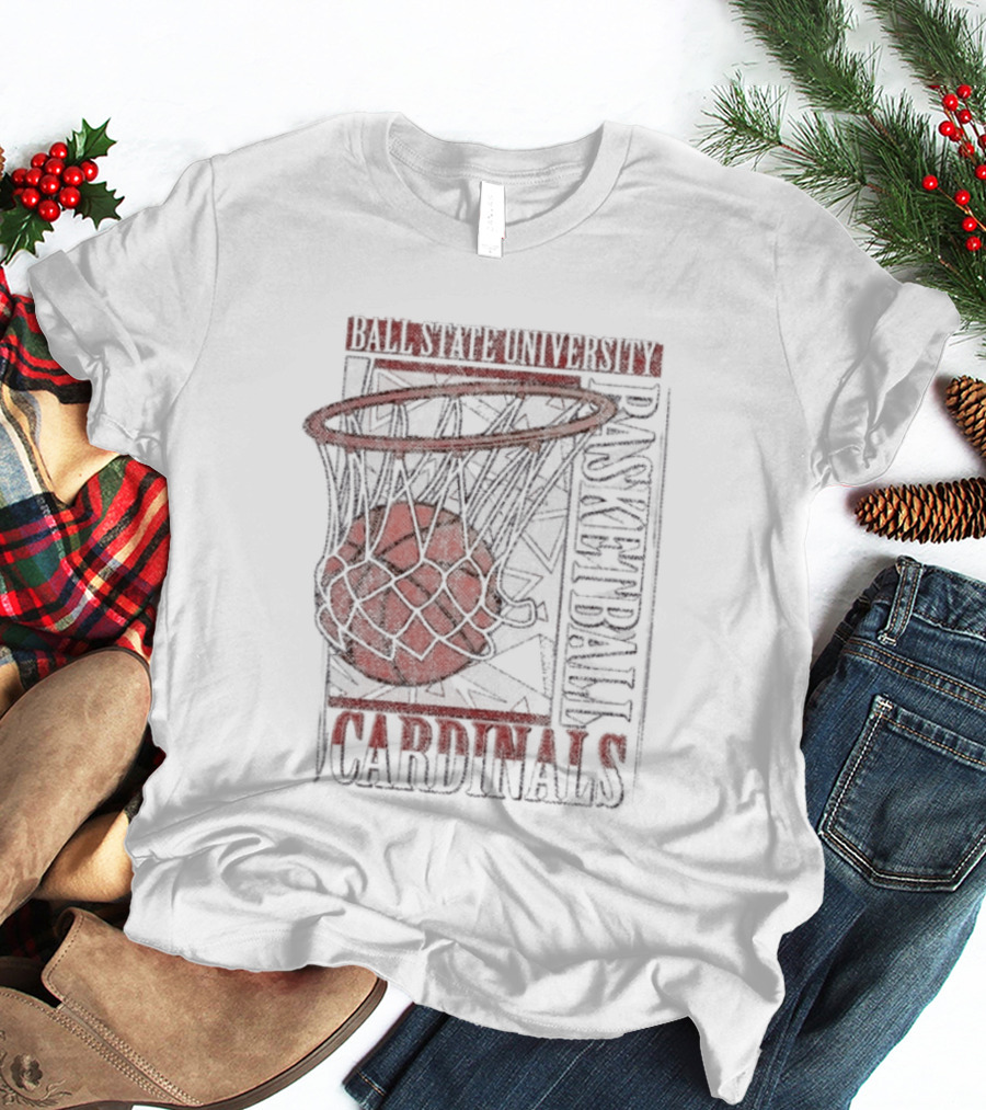 Ball State University Basketball Cardinals Hoops Team Spirit T-Shirt