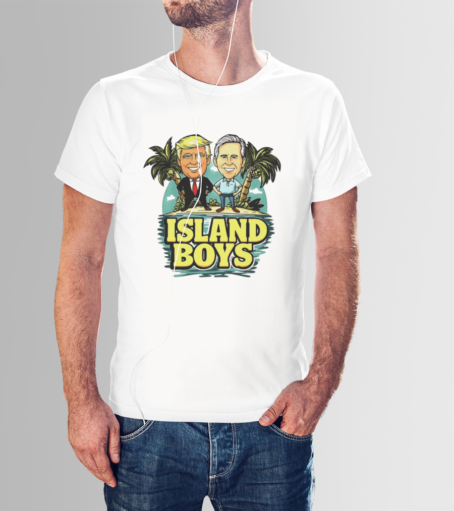 Donald Trump George W Bush Island Boys Presidents Palm Trees T-Shirt