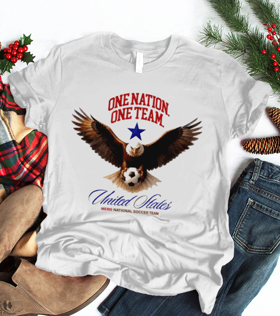 One Nation One Team United States National Soccer Team Eagle Soccer Ball T-Shirt
