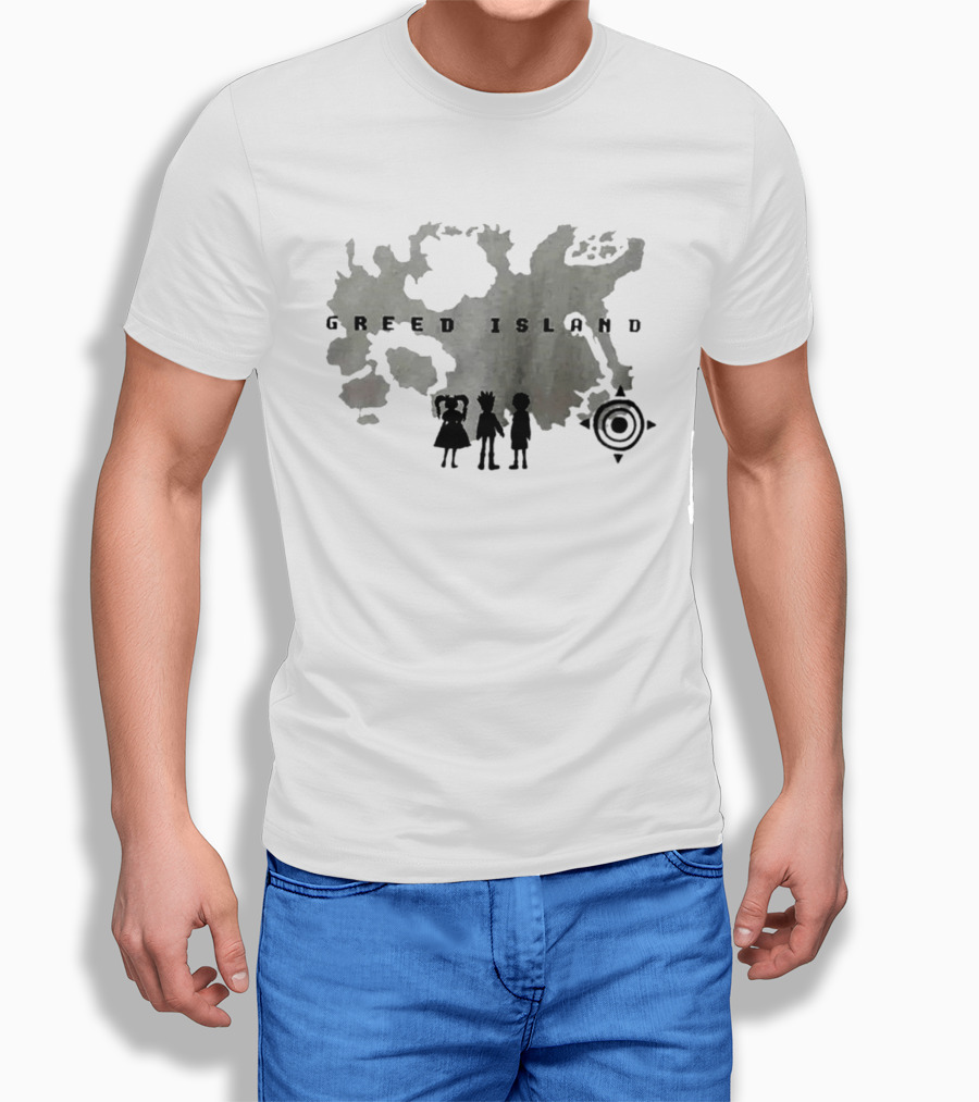 Hunter X Hunter Greed Island Characters Map And Compass T-Shirt