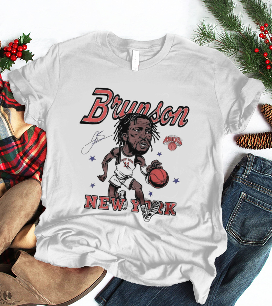 Brunson New York Knicks Basketball Caricature 2026 T-Shirt