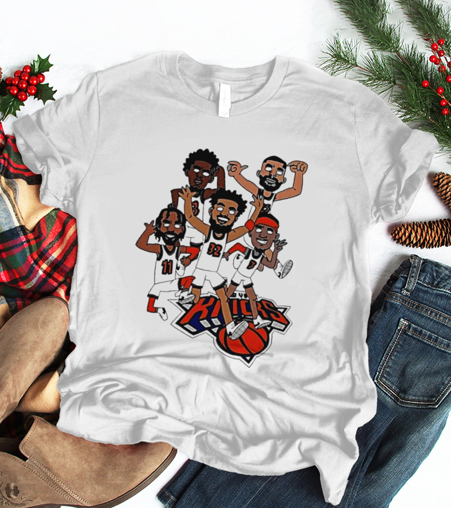 Premiun New York Knicks Future Champs 2026 NBA Cartoon Players T-Shirt