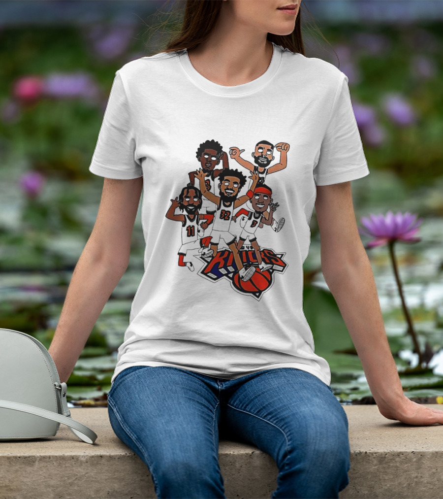 Premiun New York Knicks Future Champs 2026 NBA Cartoon Players T-Shirt