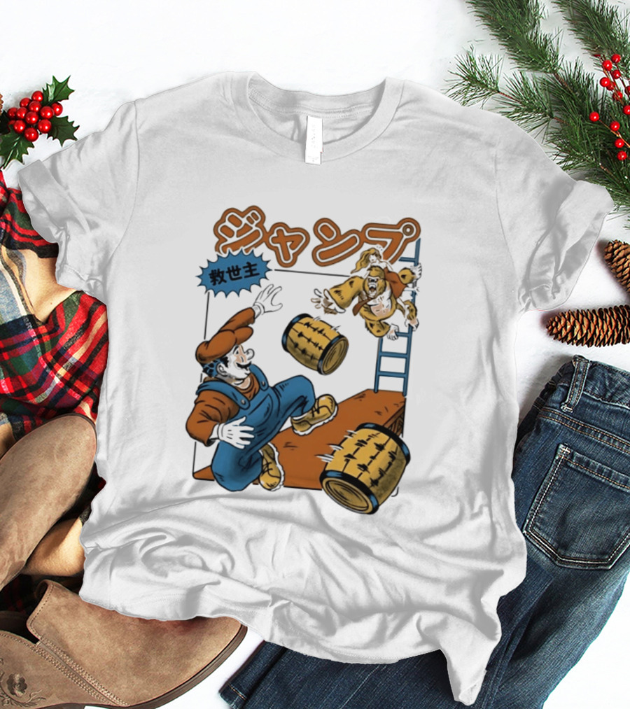 Mario Vs Donkey Kong Jumping Savior T-Shirt