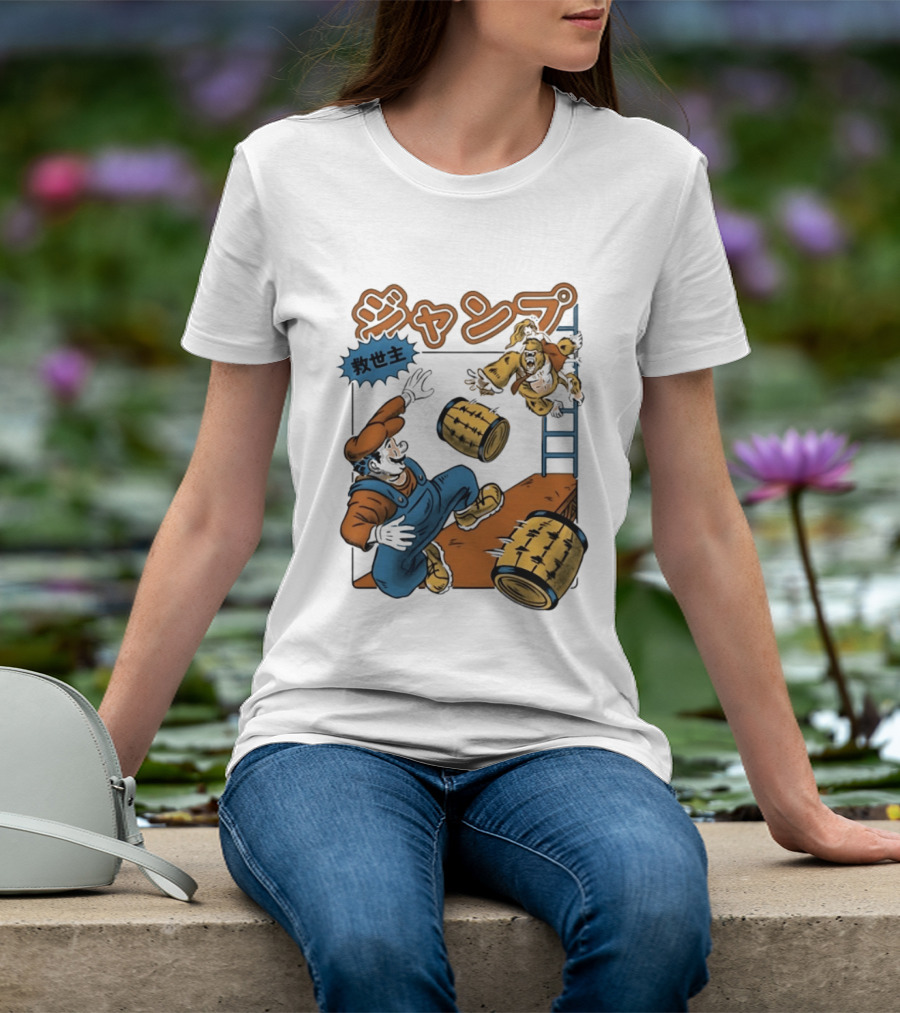 Mario Vs Donkey Kong Jumping Savior T-Shirt