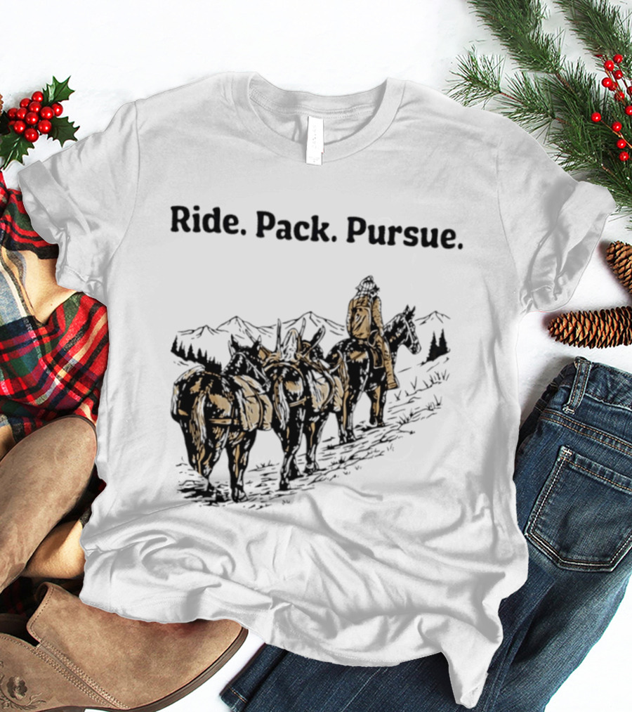 Mountain Wilderness Backcountry Ride Pack Pursue Mules Expedition Journey T-Shirt