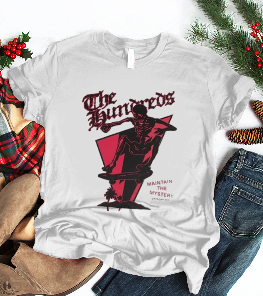 The Hundreds Skeleton Skateboarding Maintain The Mystery T-Shirt