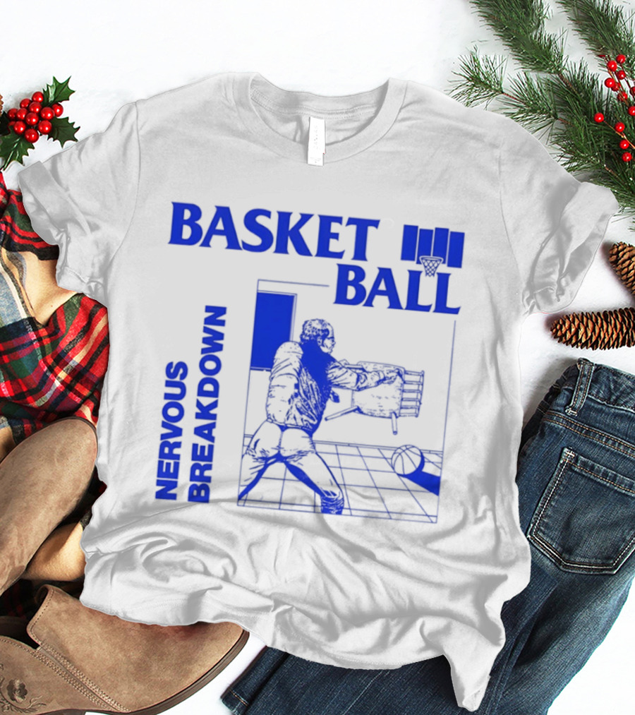 Basketball Nervous Breakdown Game Room Scene T-Shirt