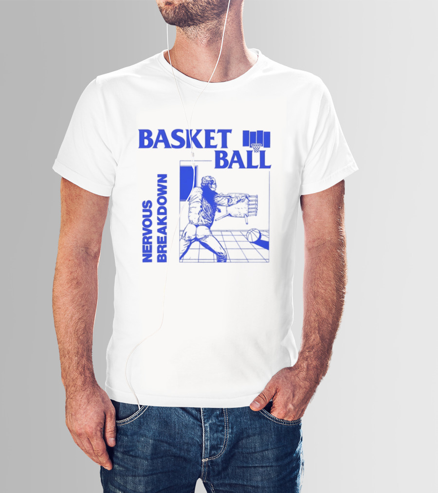 Basketball Nervous Breakdown Game Room Scene T-Shirt