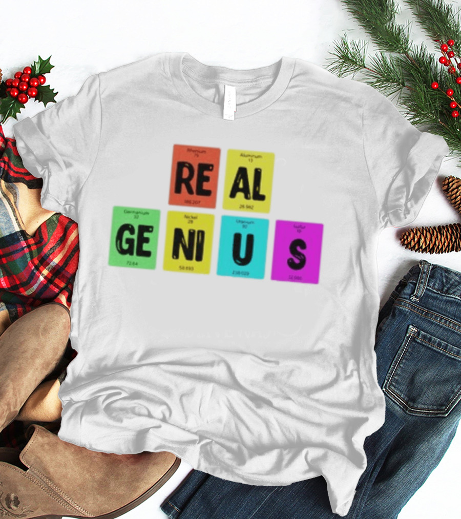 Periodic Table Elements Rhenium Aluminum Germanium Nickel Uranium Sulfur T-Shirt