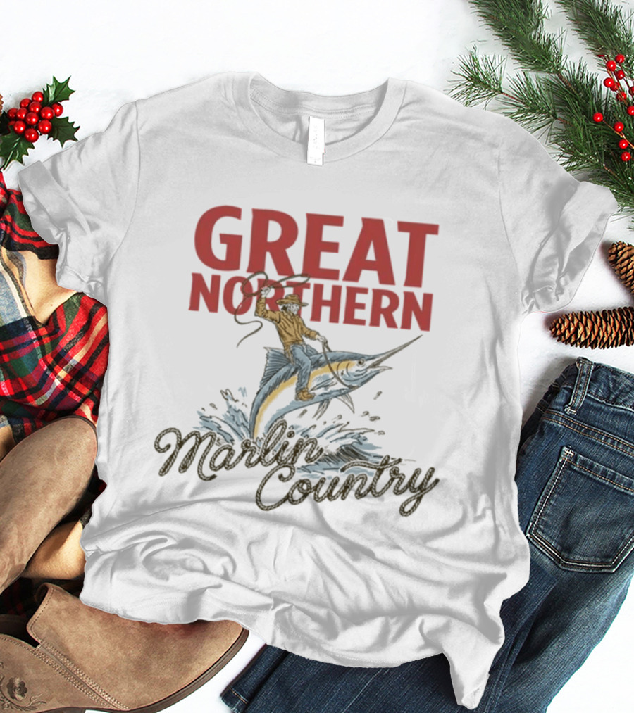 Great Northern Cowboy Riding Marlin Country Adventure T-Shirt