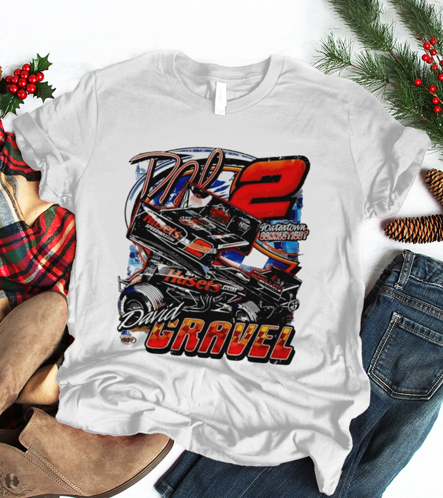 David Gravel Big Game Motorsports Sprint Car 2 Watertown Connecticut Huset's Speedway NOS T-Shirt