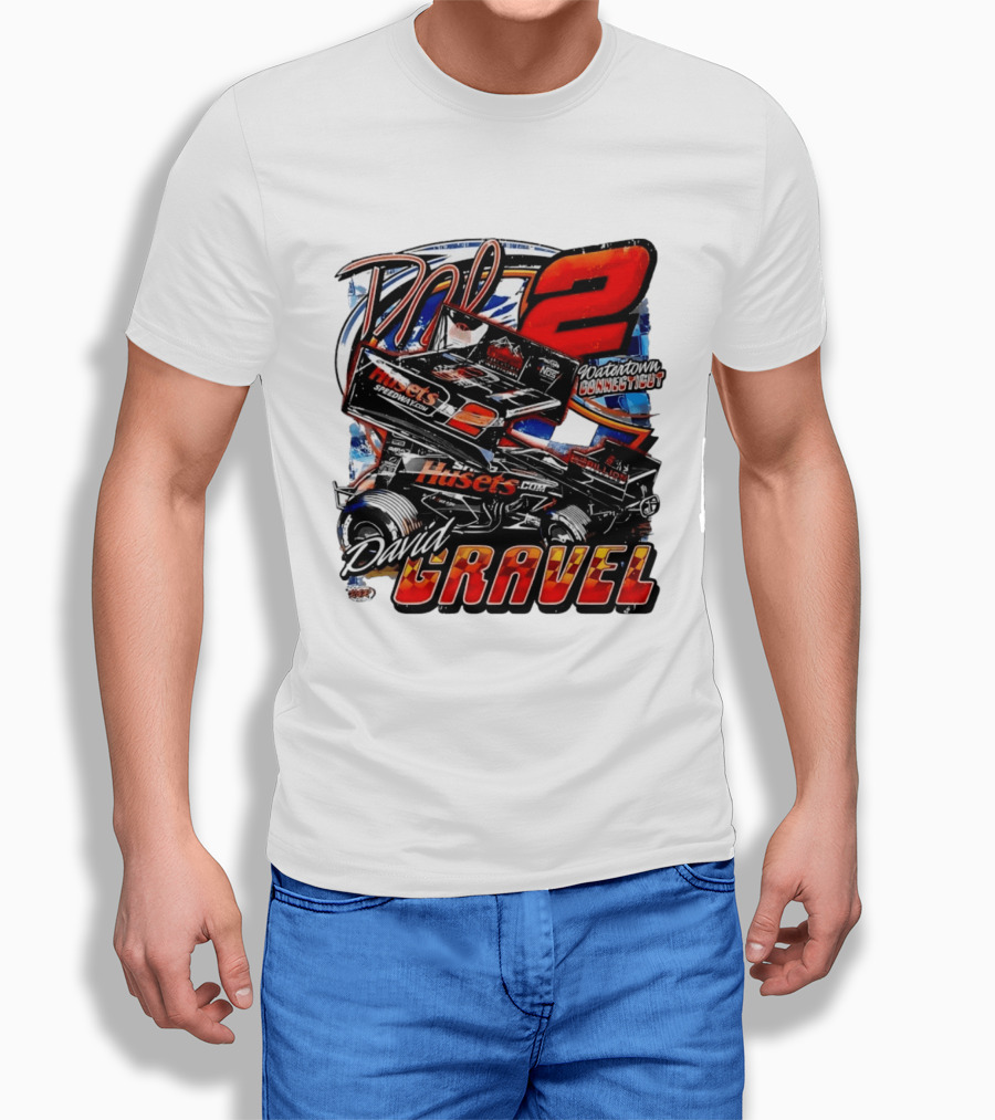 David Gravel Big Game Motorsports Sprint Car 2 Watertown Connecticut Huset's Speedway NOS T-Shirt