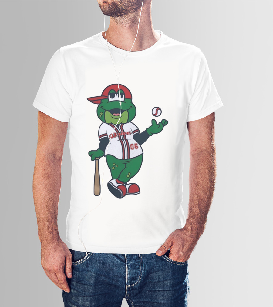 Greenville Drive Reedy Rip'it Frog Baseball Mascot 06 T-Shirt