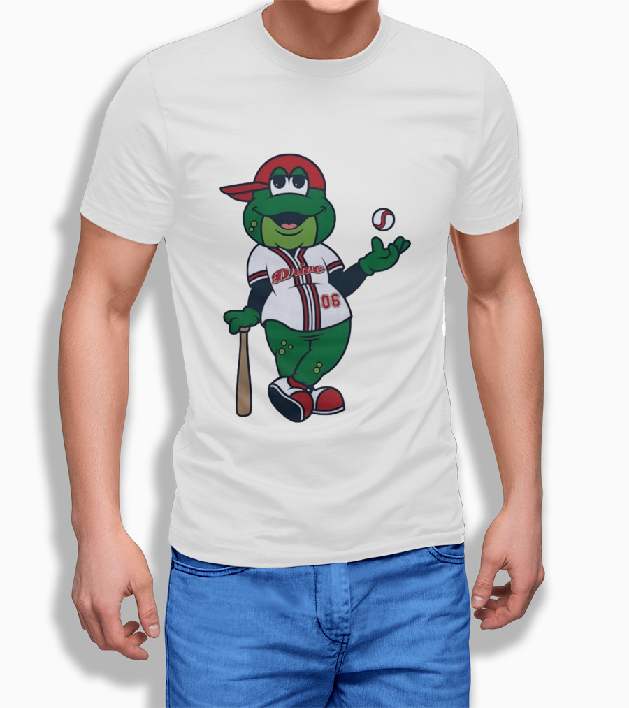 Greenville Drive Reedy Rip'it Frog Baseball Mascot 06 T-Shirt
