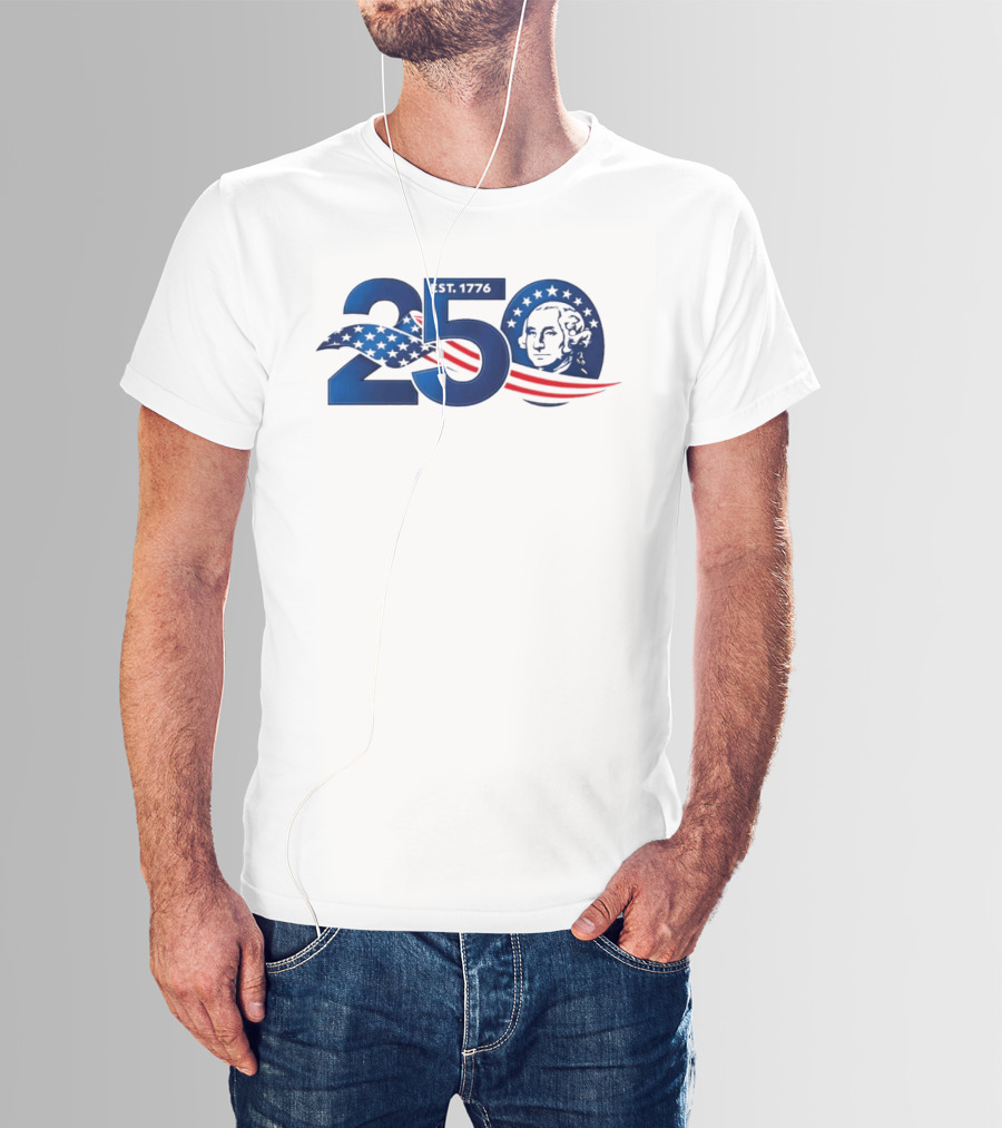 George Washington 250th Anniversary EST 1776 USA Patriot T-Shirt