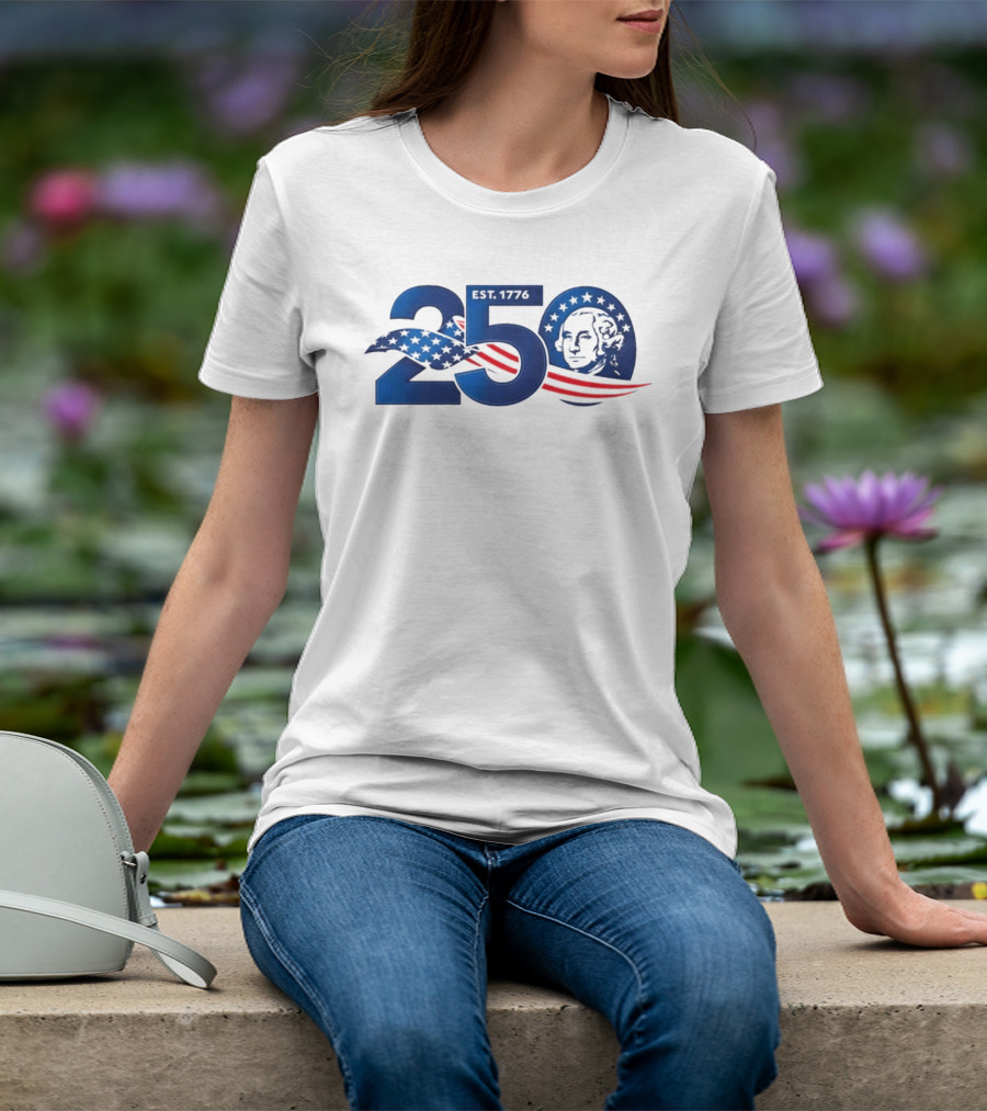 George Washington 250th Anniversary EST 1776 USA Patriot T-Shirt
