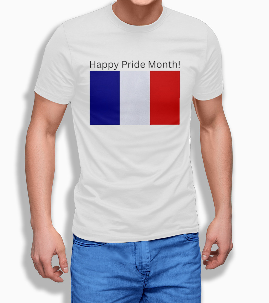 Happy Pride Month France Flag Celebration T-Shirt