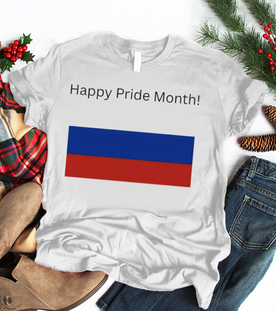 Happy Pride Month Celebration Russia Flag T-Shirt