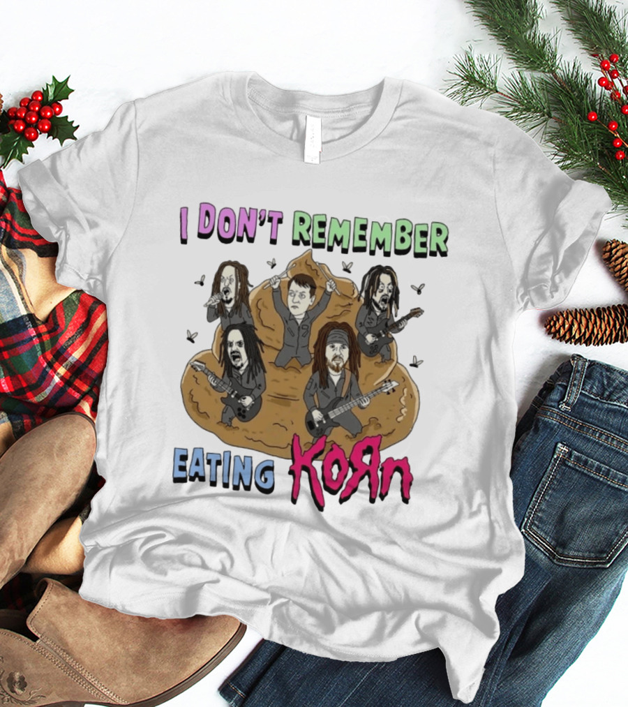 I Don't Remember Eating KoRn Band Parody Cartoon Characters T-Shirt