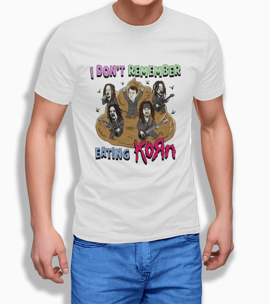 I Don't Remember Eating KoRn Band Parody Cartoon Characters T-Shirt