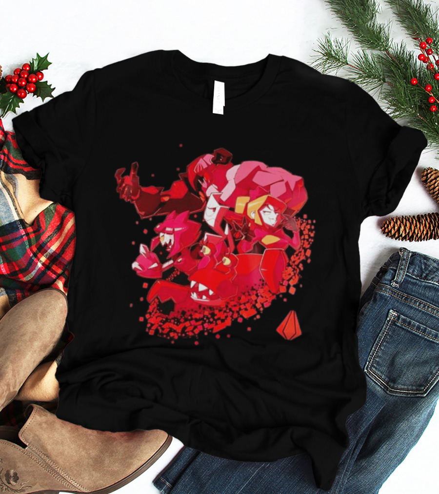 Syntax Gameoverse Characters Explosion Video Game T-Shirt