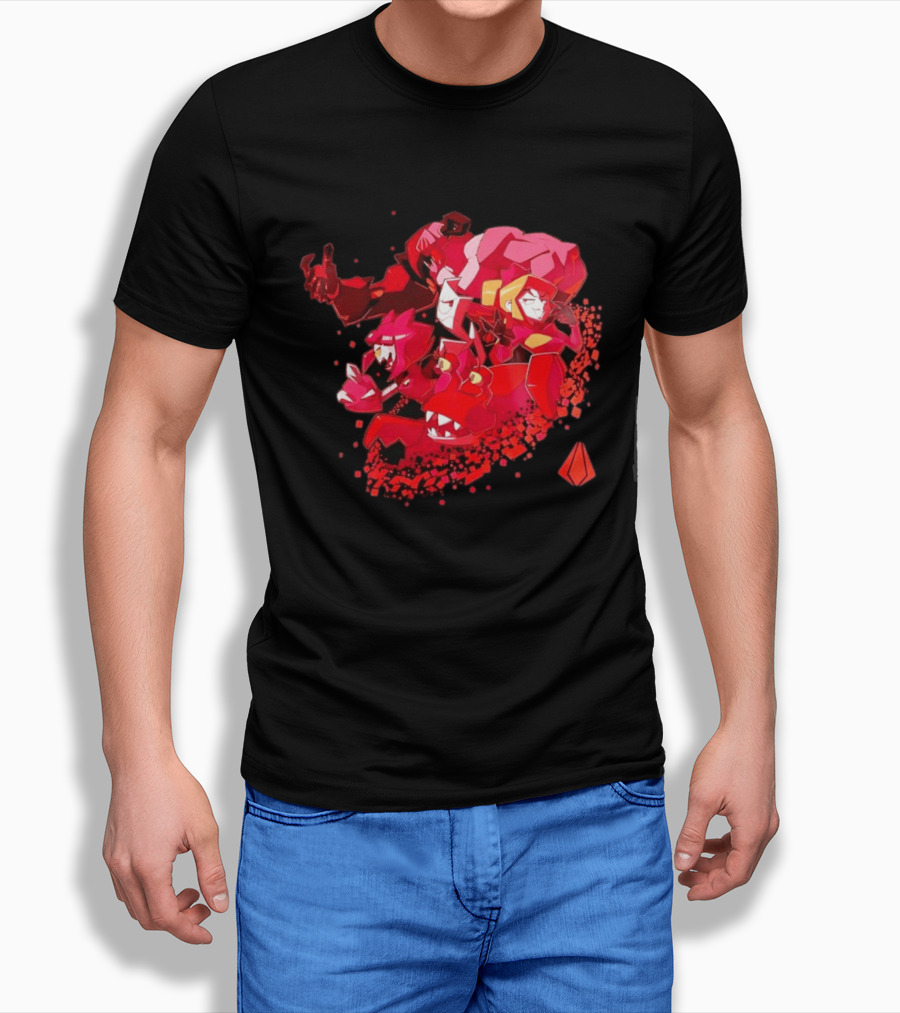 Syntax Gameoverse Characters Explosion Video Game T-Shirt