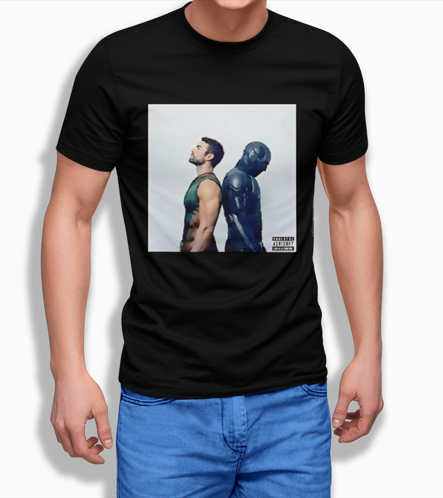 The Deep And Black Noir The Boys Parental Advisory Iconic Character Duo T-Shirt