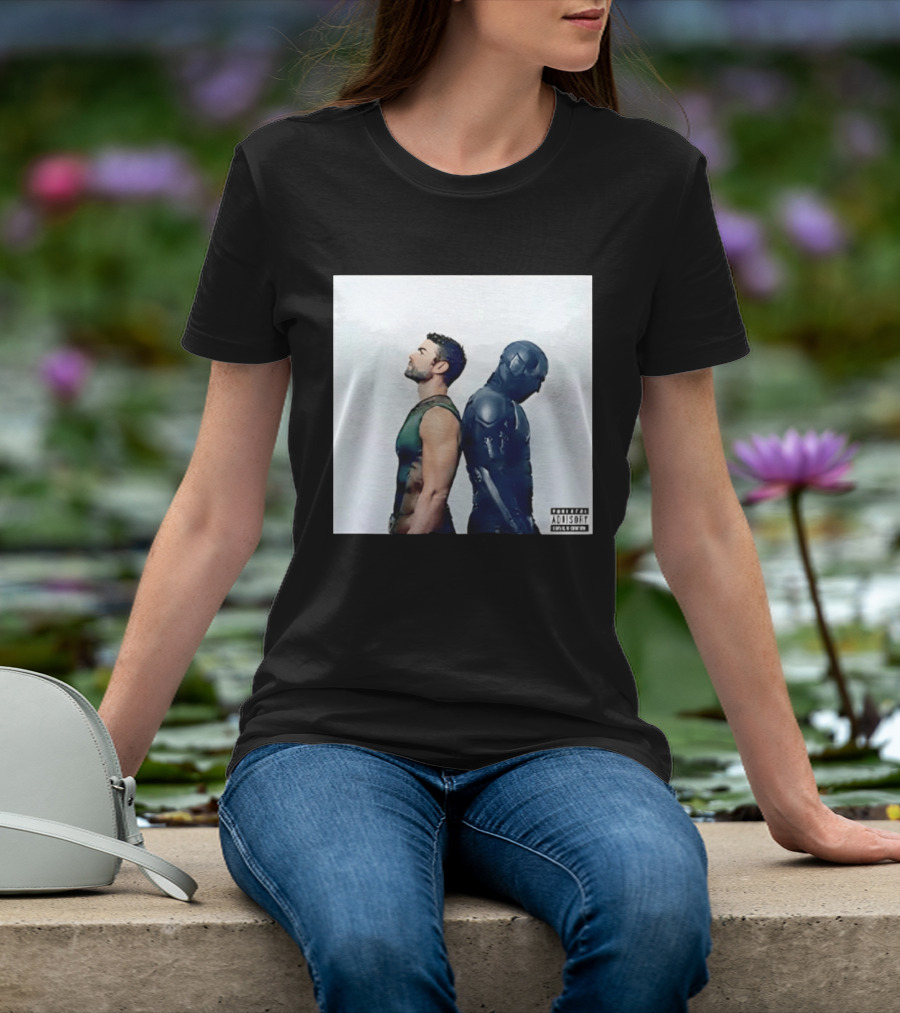 The Deep And Black Noir The Boys Parental Advisory Iconic Character Duo T-Shirt