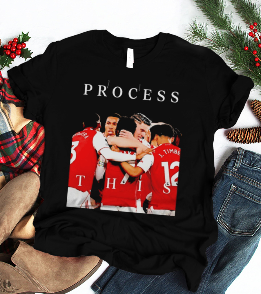 Arsenal FC Process This Team Celebration T-Shirt