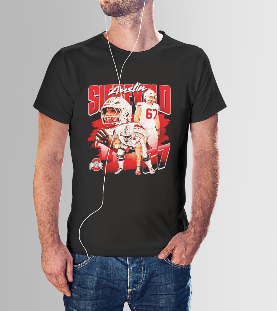 Austin Siereveld 67 Ohio State Buckeyes Football Player T-Shirt