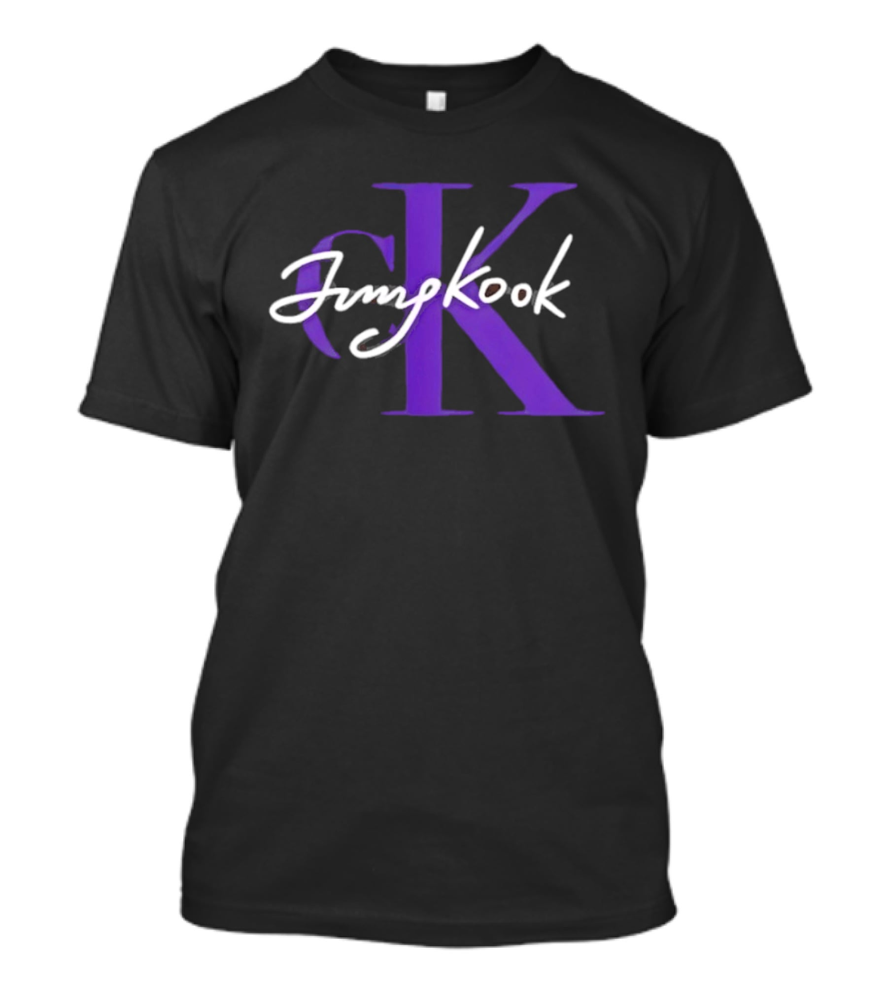 CK Jung Kook Purple Initials And Signature T-Shirt