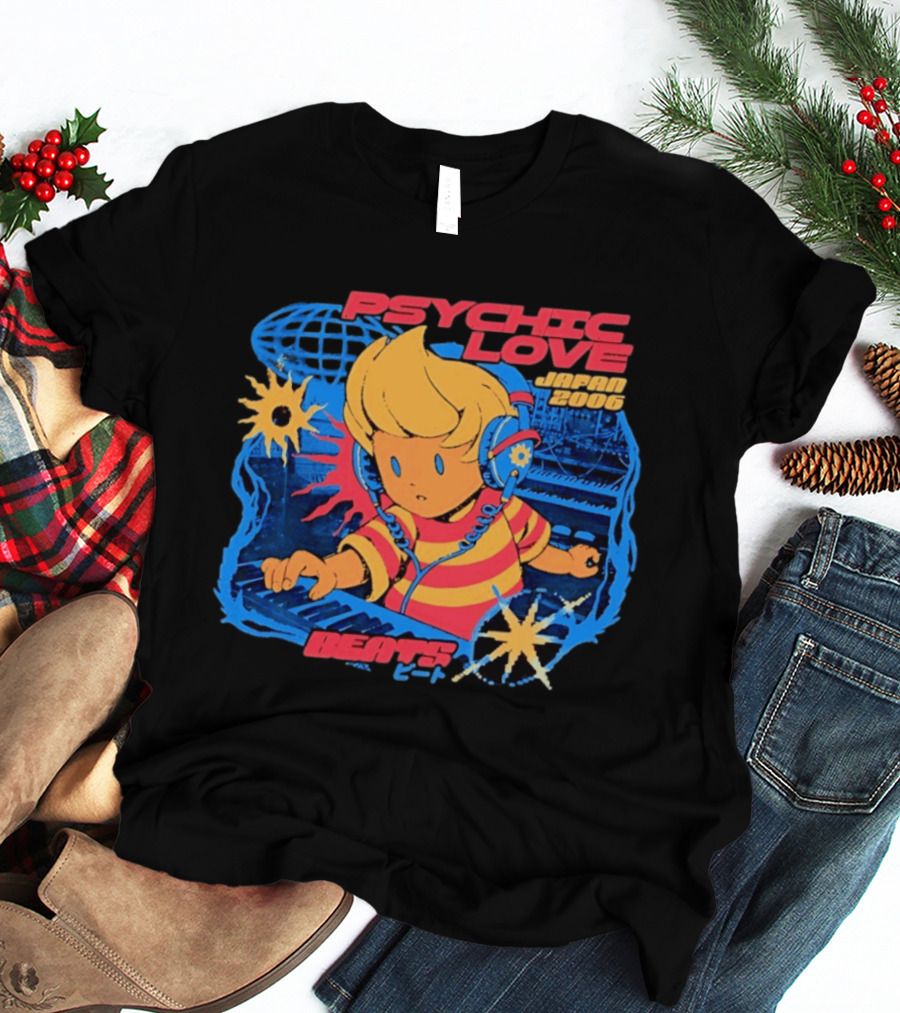 Psychic Love Japan 2006 Beats Retro Gaming Vibe T-Shirt