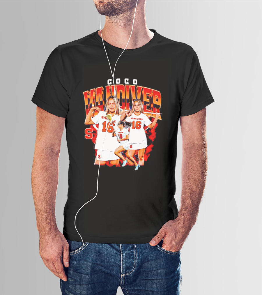 Coco Vandiver Syracuse Orange Lacrosse Number 16 T-Shirt