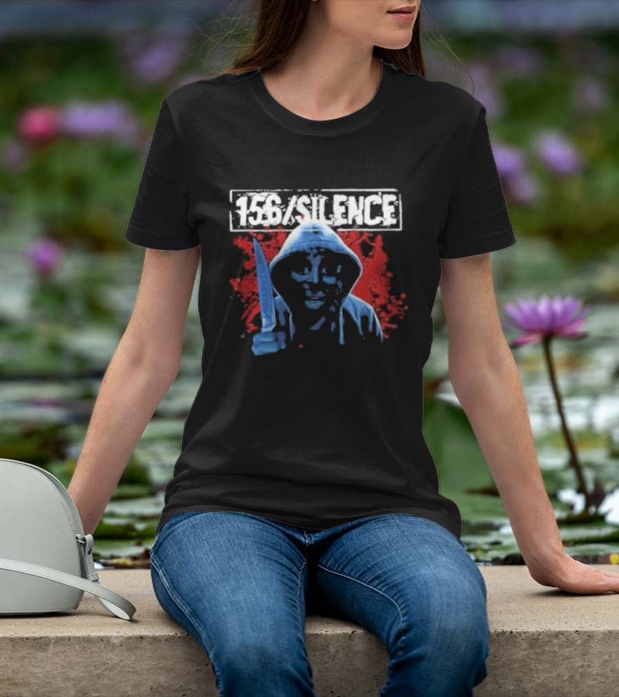 156 Silence Vengeance Knife Red Splatter T-Shirt