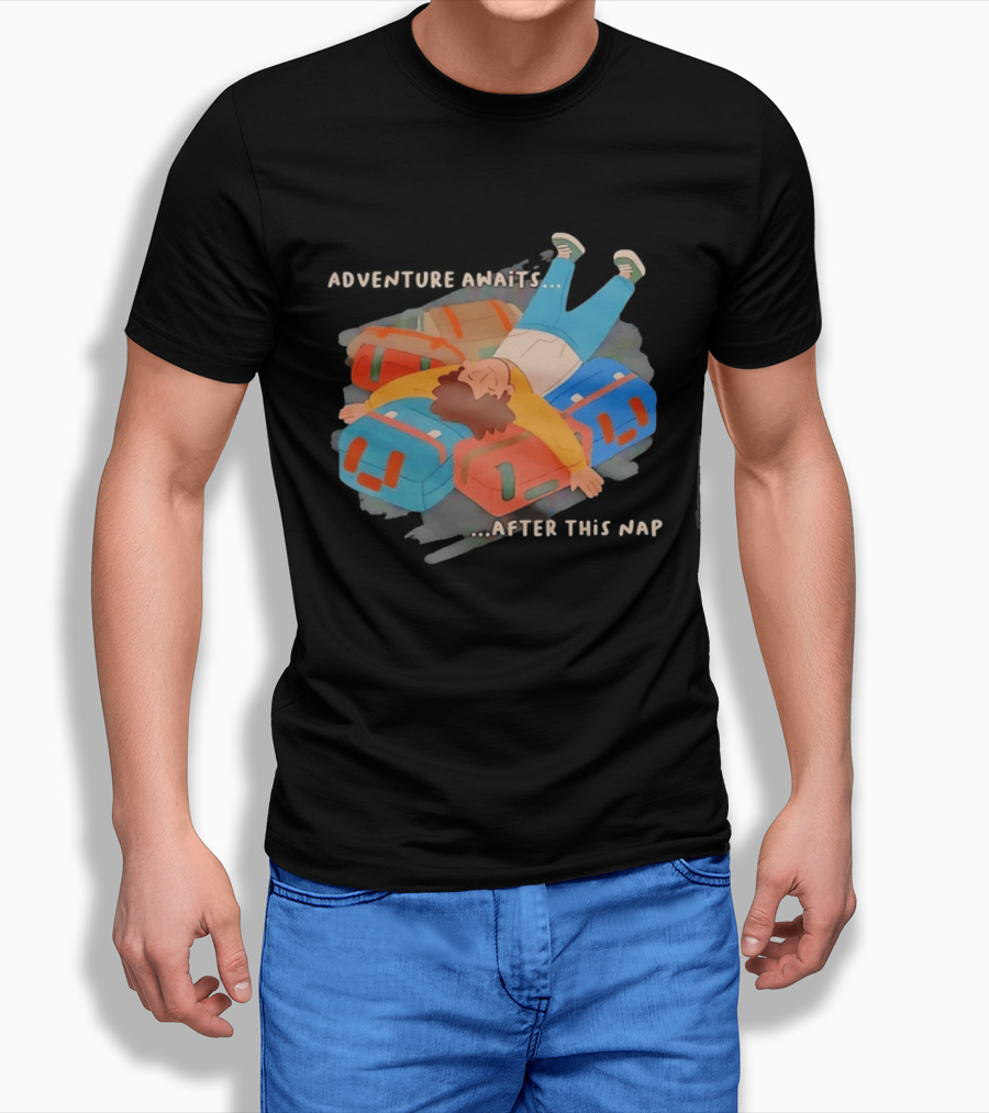 Adventure Awaits After This Nap On Suitcases Traveler T-Shirt