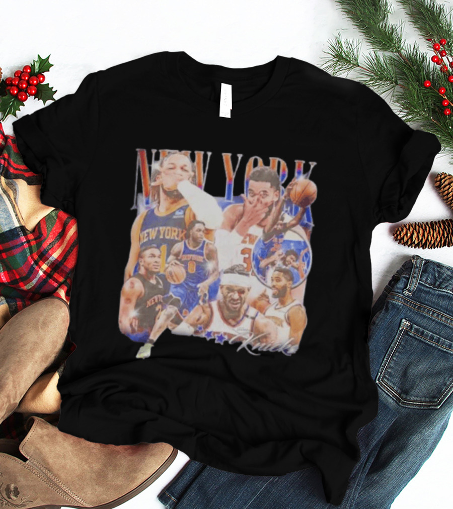 New York Knicks Jalen Brunson NBA Stars Collage T-Shirt