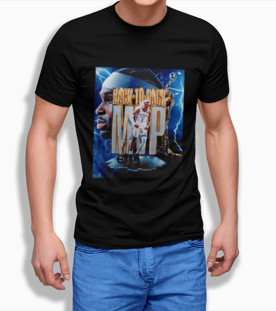 Shai Gilgeous Alexander Oklahoma City Back To Back MVP NBA Thunder T-Shirt
