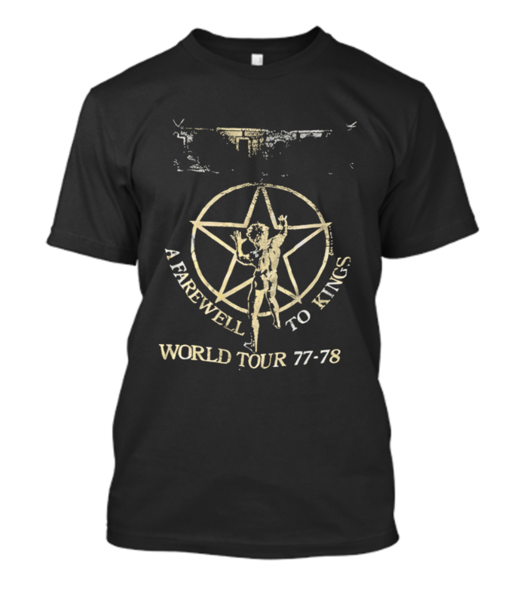 A Farewell To Kings World Tour 77 78 Pentagram T-Shirt