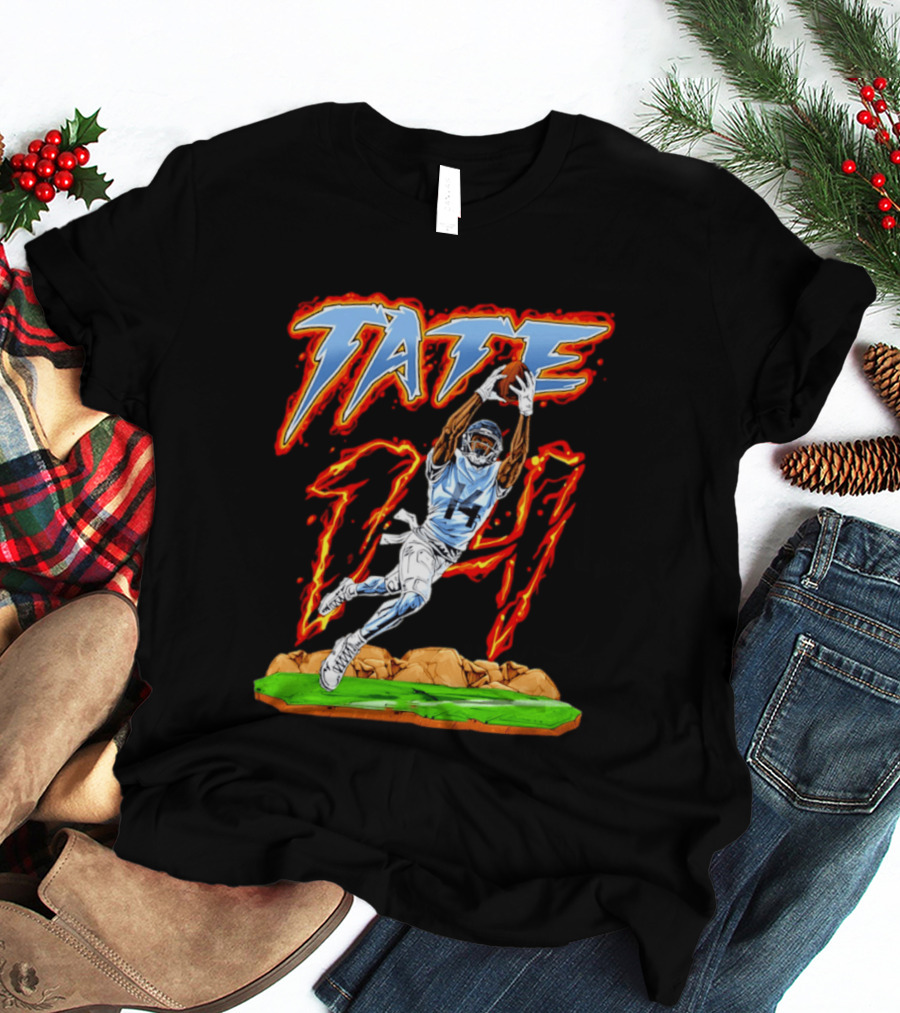 Tennessee Titans Carnell Tate Hand Drawn 17 Football T-Shirt