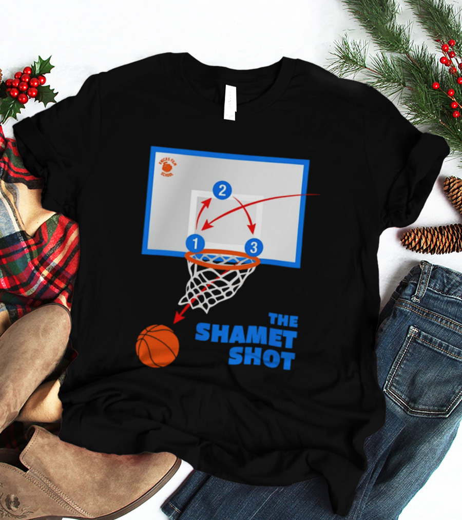 Knicks Fan School The Shamet Shot Diagram New York Knicks T-Shirt