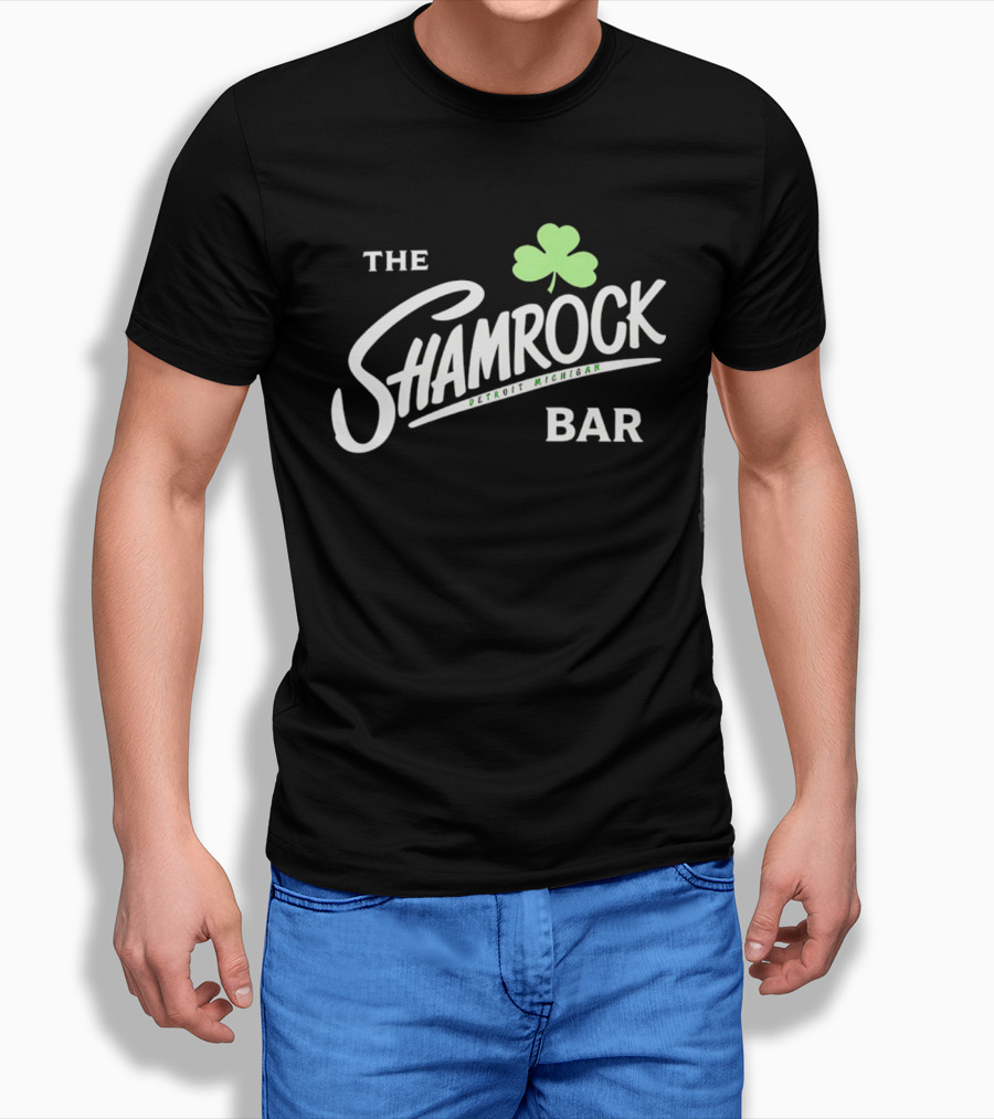 The Shamrock Bar Detroit Michigan Clover T-Shirt
