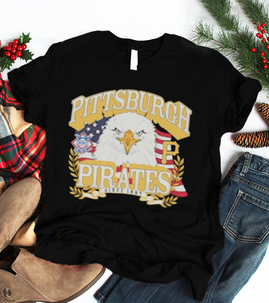 Pittsburgh Pirates National League Eagle America's 250th Anniversary Celebration T-Shirt