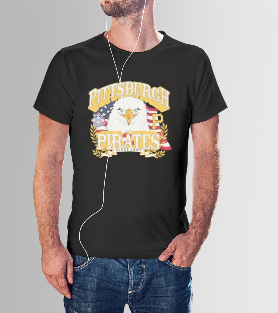 Pittsburgh Pirates National League Eagle America's 250th Anniversary Celebration T-Shirt