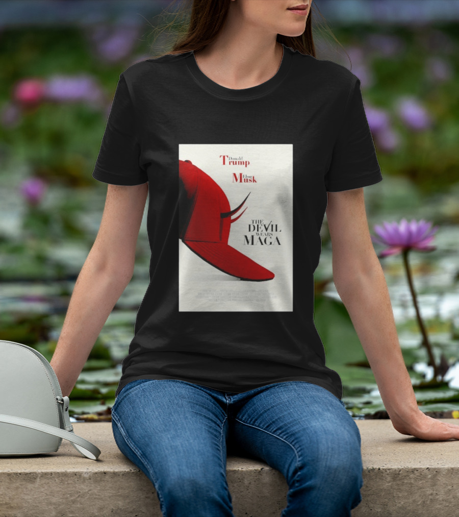 Donald Trump Elon Musk The Devil Wears MAGA Hat With Horns T-Shirt