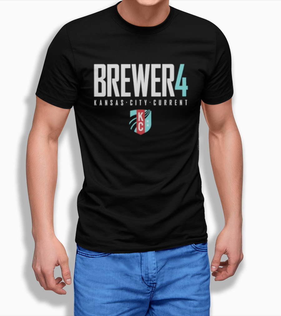 Brewer 4 Kansas City Current KC NWSL T-Shirt
