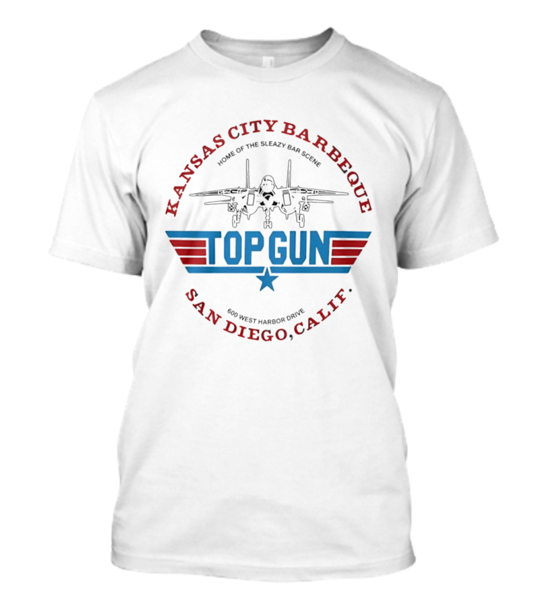 Kansas City Barbeque Top Gun Movie Filming Location San Diego Home Of The Sleazy Bar Scene T-Shirt
