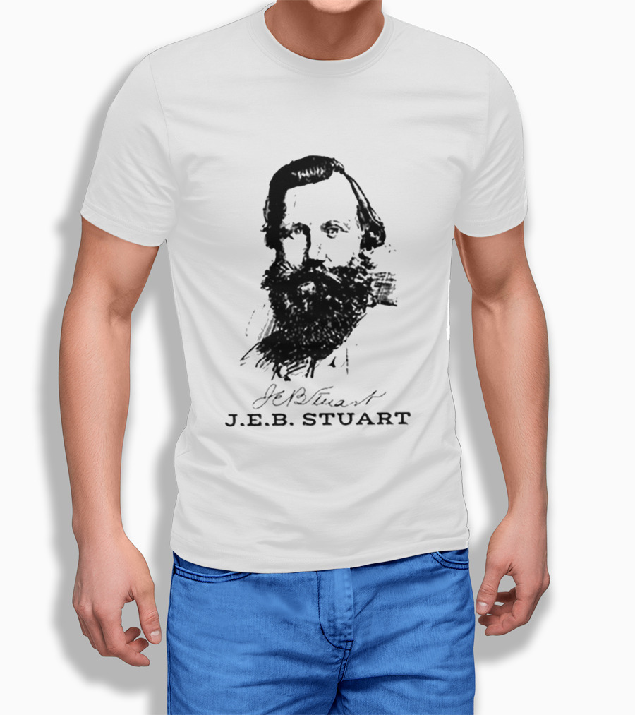 General J.E.B. Stuart Portrait Signature T-Shirt
